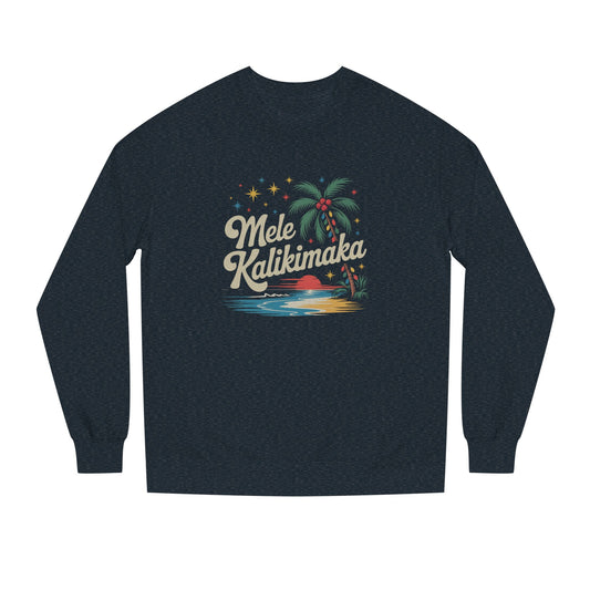 Mele Kalikimaka — Retro Hawaiian Christmas Sweatshirt (Dark)