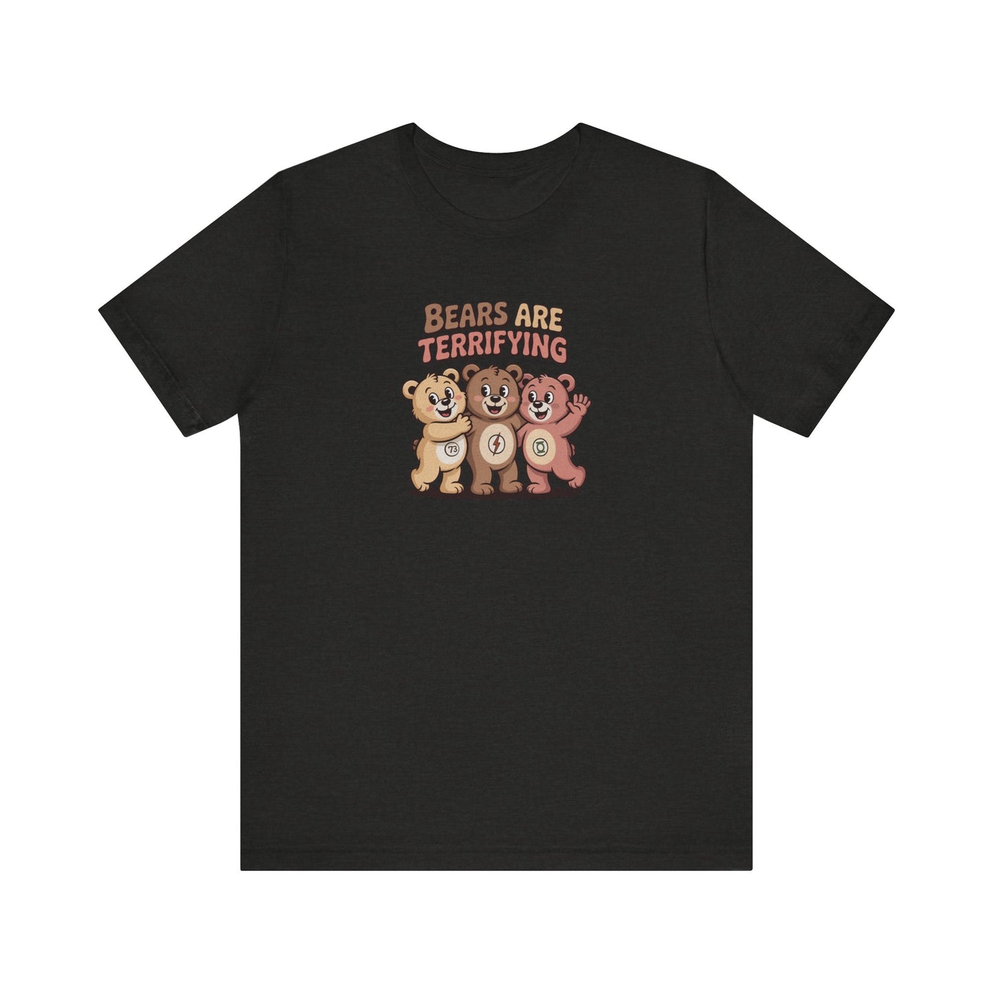 Bears Are Terrifying (Cute Remix) — Retro Tee (Dark)