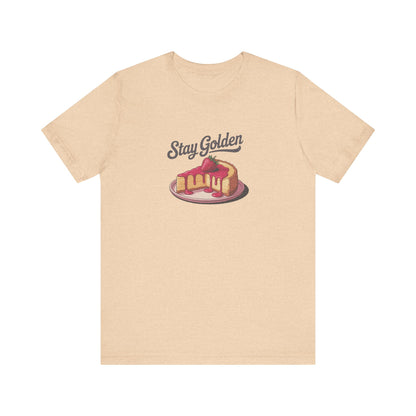 Stay Golden — Retro Cheesecake Graphic Tee (Light)