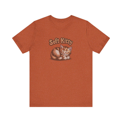 Soft Kitty Sick-Day Lullaby — Big Bang Theory Retro Tee (Light)