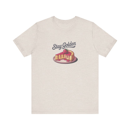 Stay Golden — Retro Cheesecake Graphic Tee (Light)