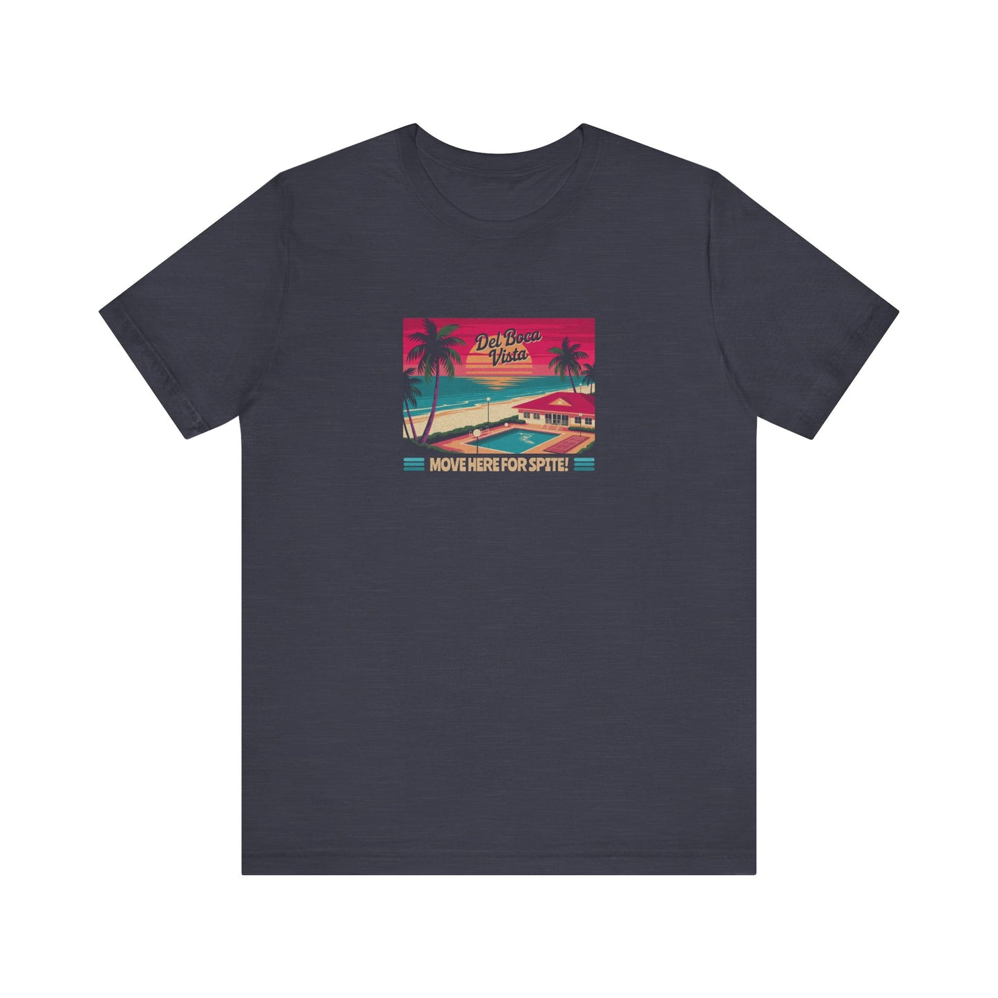 Del Boca Vista (Move Here For Spite!) — Seinfeld Retro Tee (Dark)