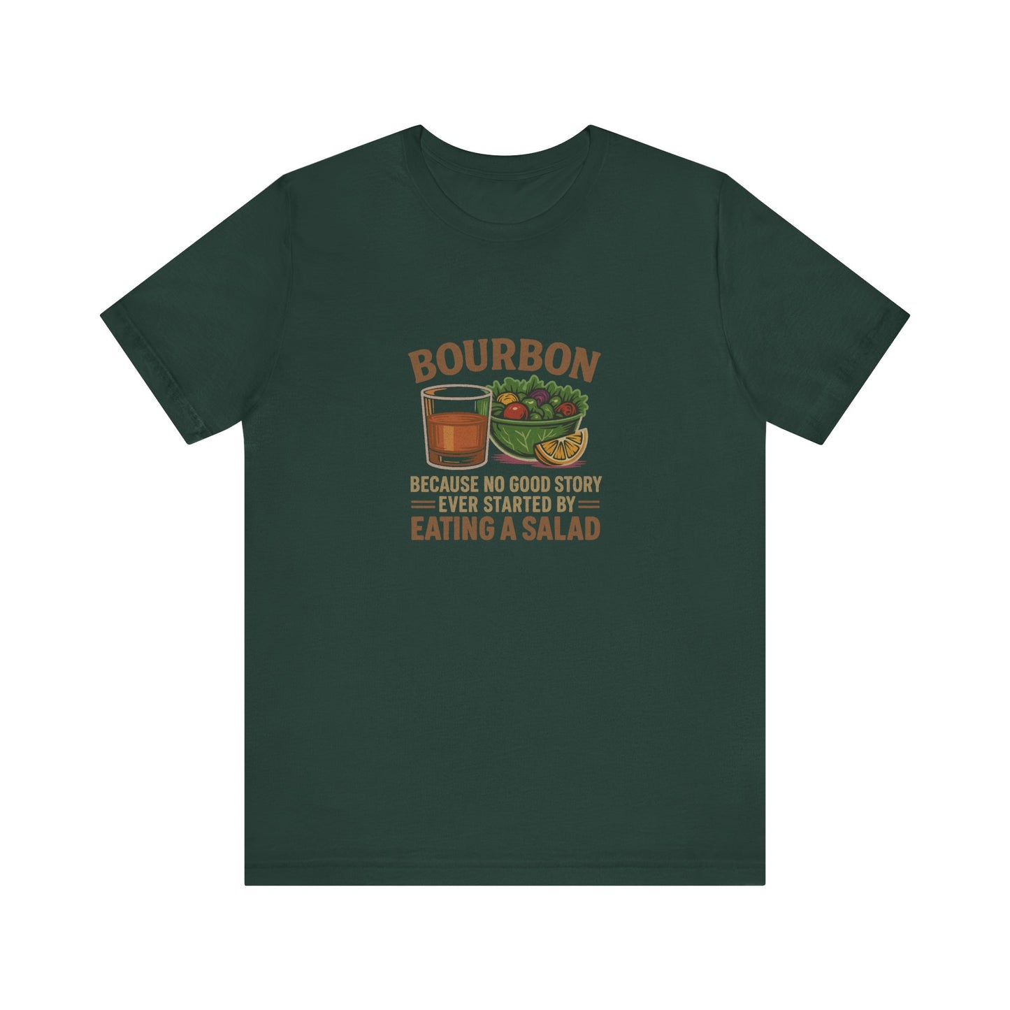 Bourbon > Eating a Salad — Graphic Retro Tee (Dark)