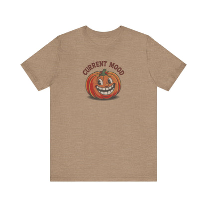 Current Mood (Toothy Jack) — Retro Halloween Tee (Light)