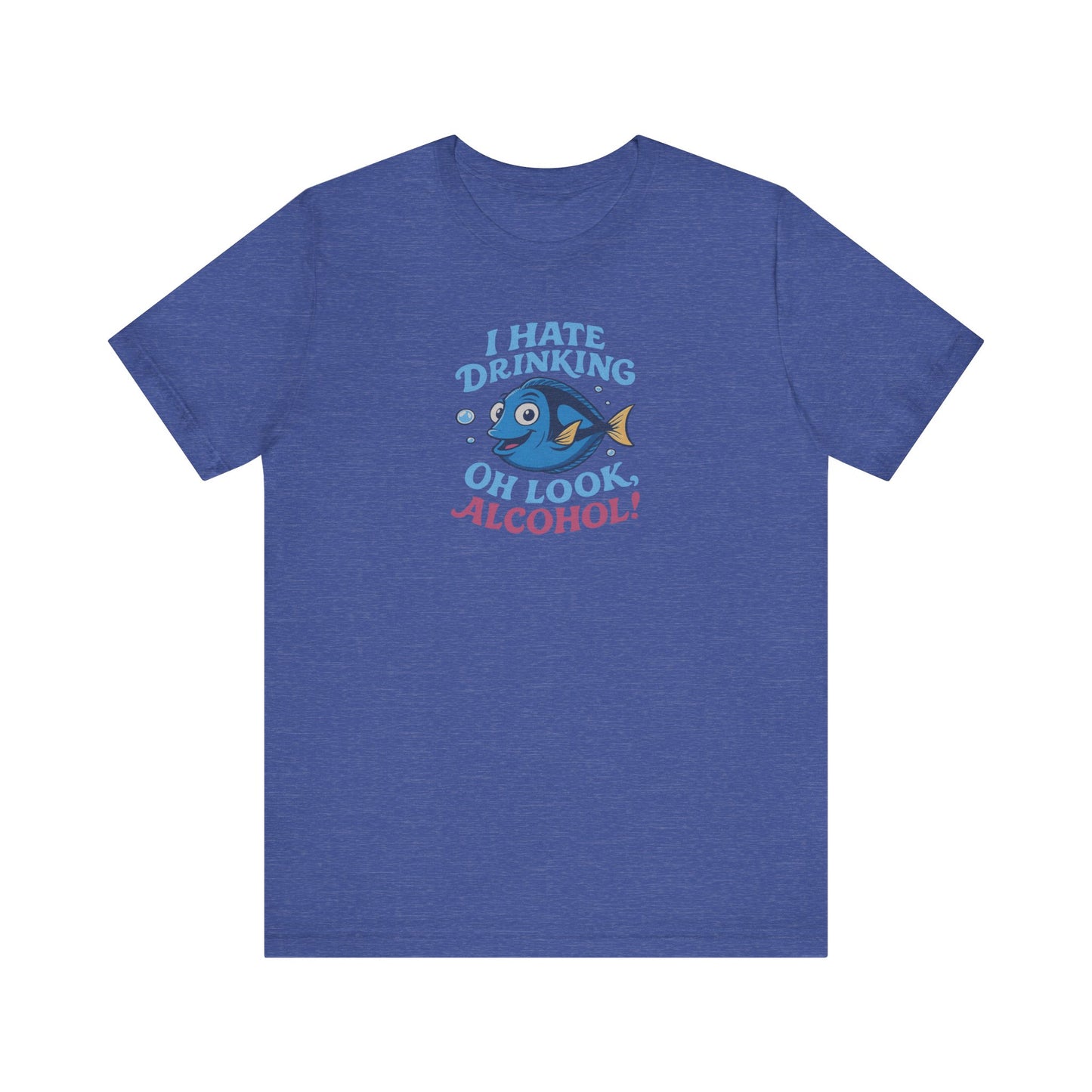 I Hate Drinking (Oh Look, Alcohol!) — Forgetful Fish Retro Tee (Dark)