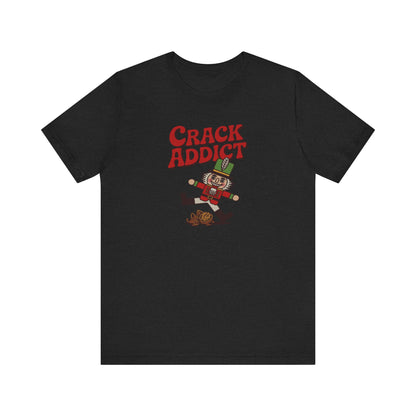 Crack Addict Nutcracker (Unhinged Remix) — Retro Tee (Dark)