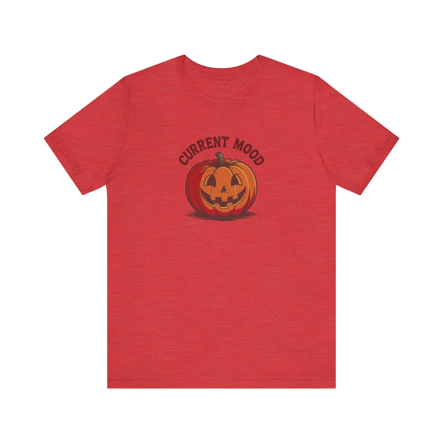 Current Mood (Classic Pumpkin) — Retro Halloween Tee (Light)