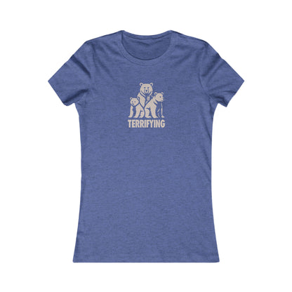 Bears Are Terrifying — Retro Silhouette Women's Tee (Dark)