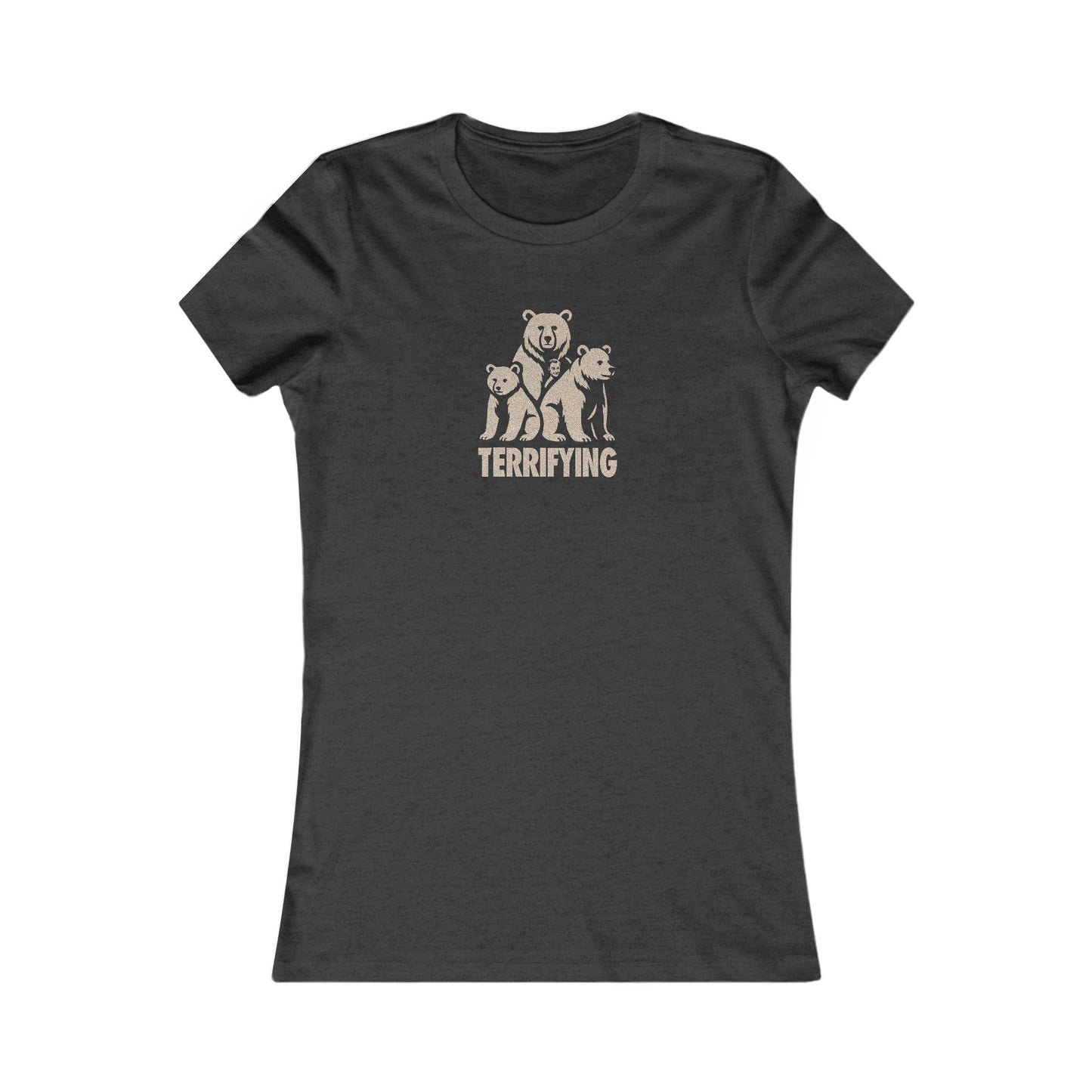 Bears Are Terrifying — Retro Silhouette Women's Tee (Dark)