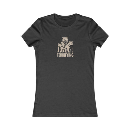 Bears Are Terrifying — Retro Silhouette Women's Tee (Dark)