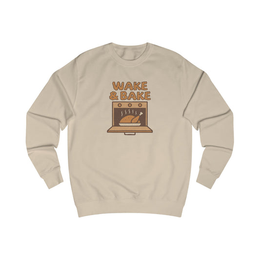 Wake & Bake — Retro Thanksgiving Turkey Sweatshirt (Light)