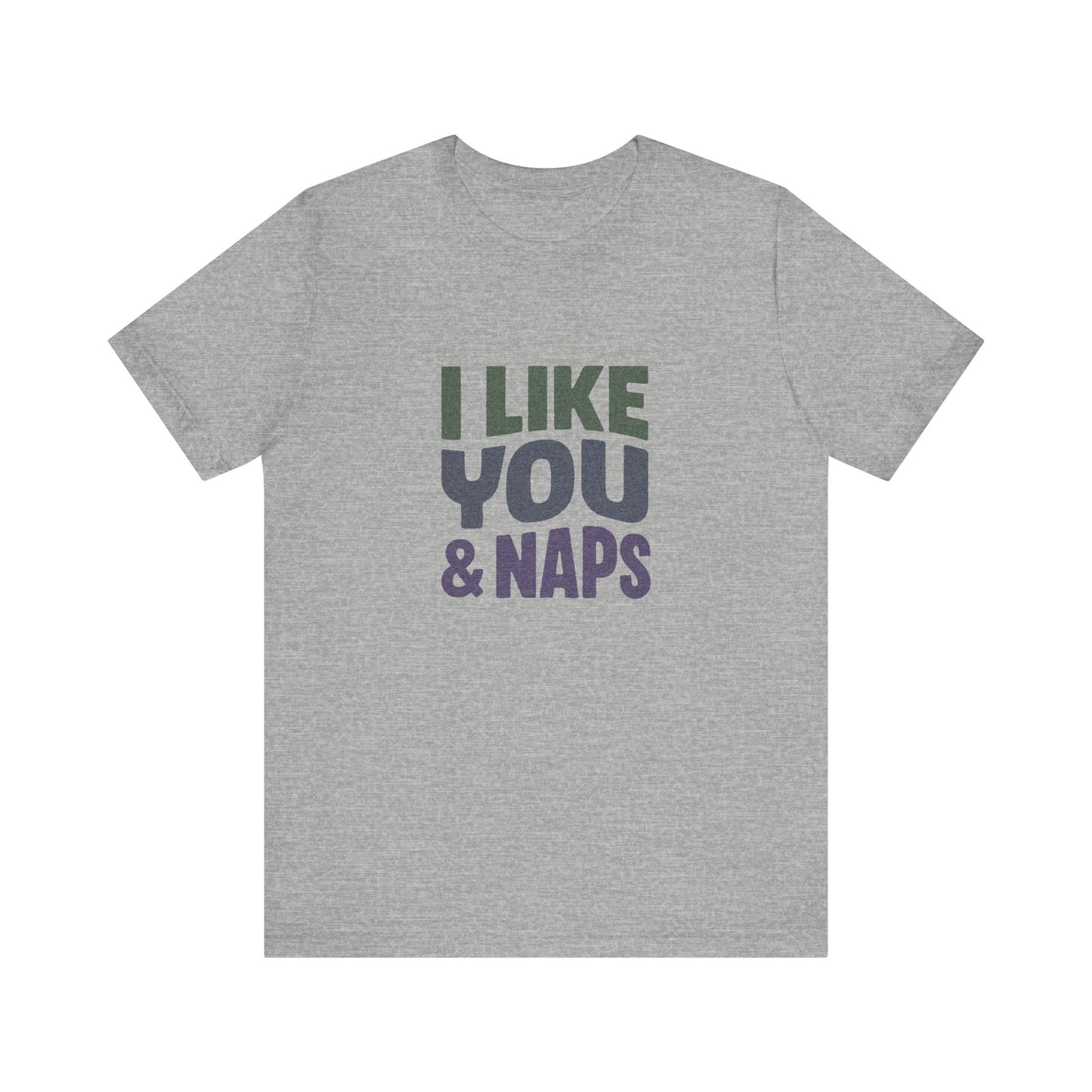 I Like You & Naps (Cool Gradient) — Retro Loungewear Tee (Light)