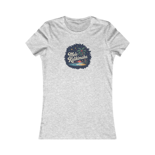 Mele Kalikimaka — Retro Hawaiian Christmas Women's Tee (Light)