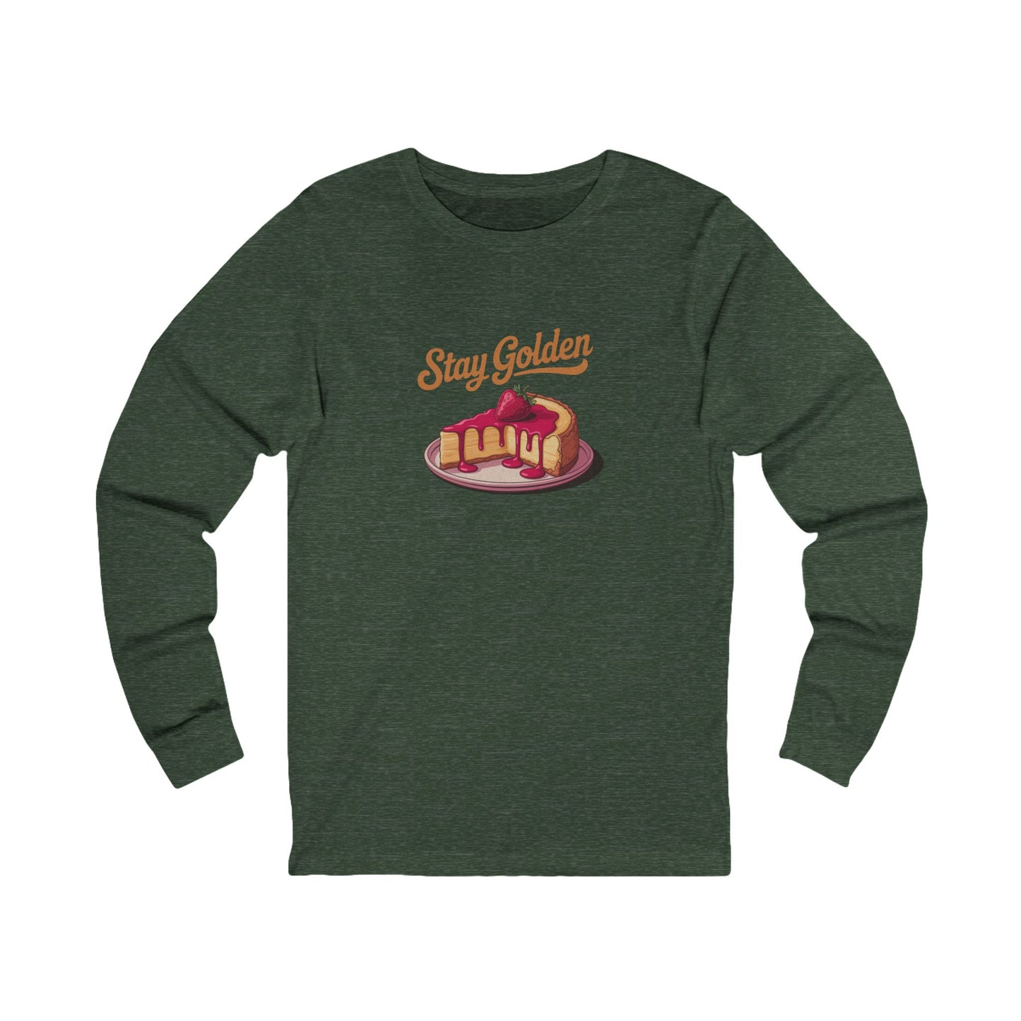 Stay Golden — Retro Cheesecake Graphic Long Sleeve (Dark)