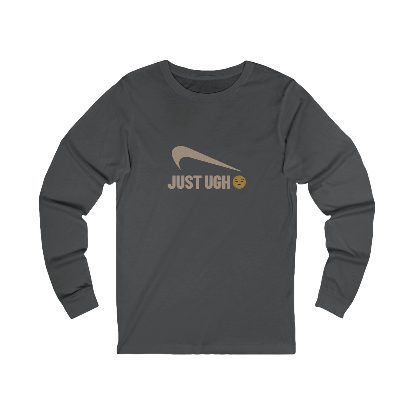 Just Ugh 😒 Athletic Parody — Retro Workout Long Sleeve (Dark)