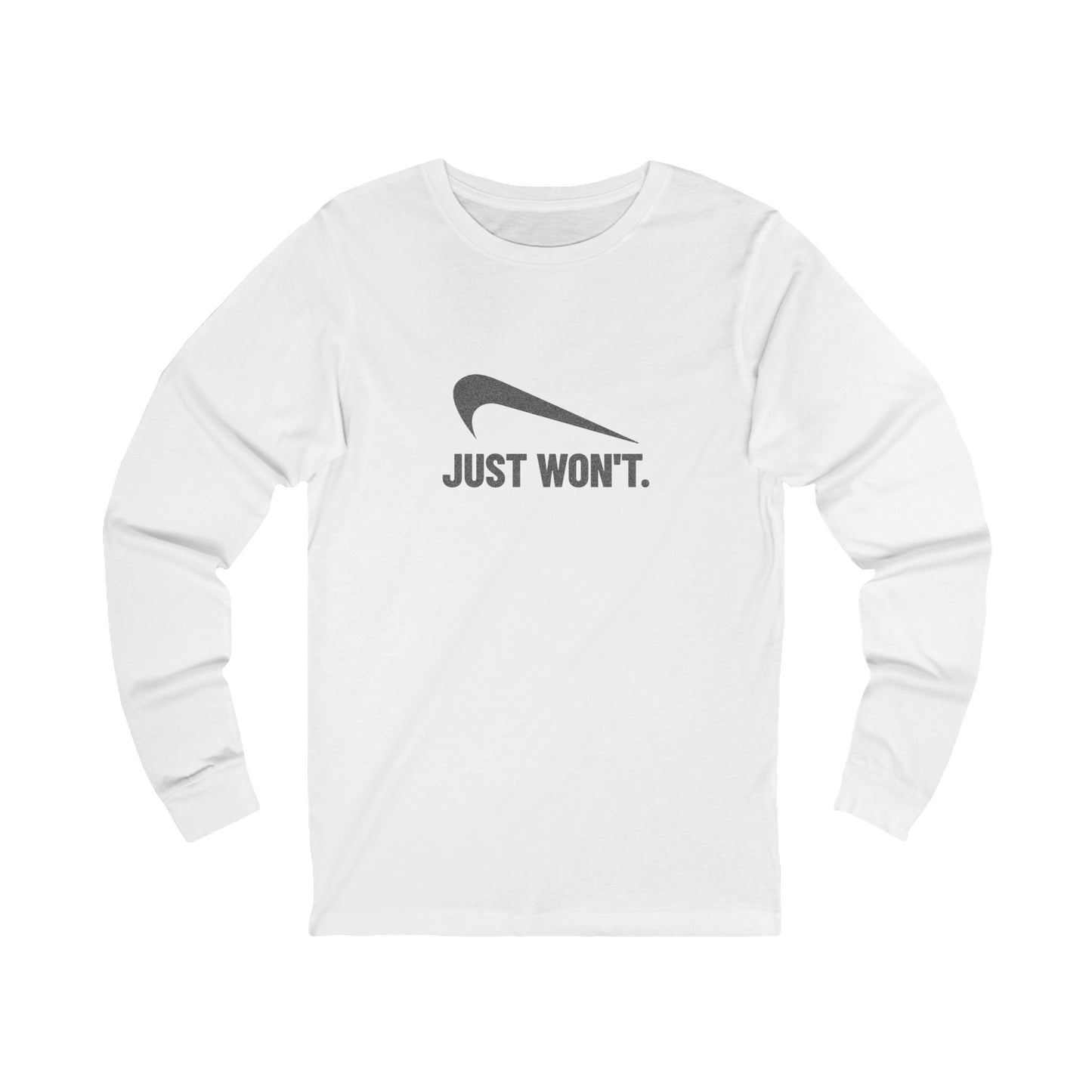 Just Won’t Athletic Parody — Retro Workout Long Sleeve (Light)