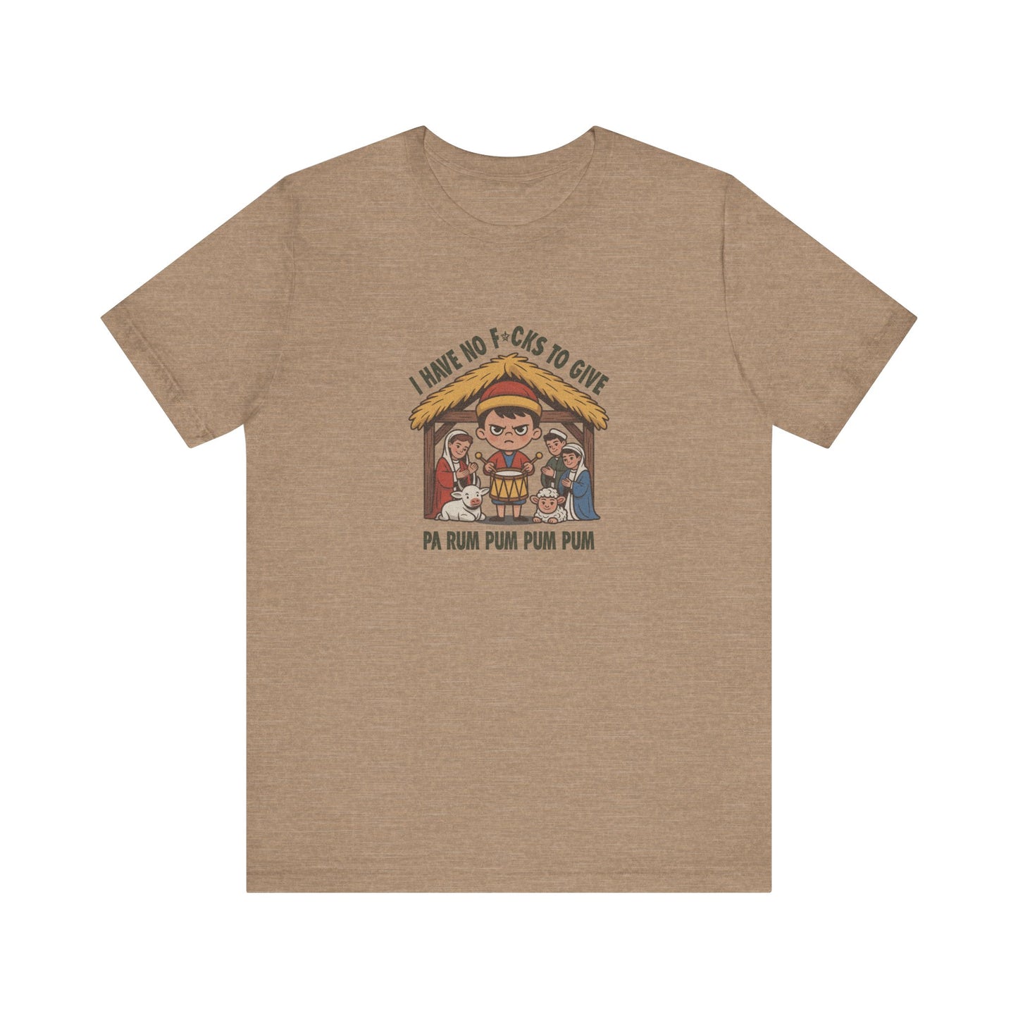 I Have No F*cks to Give — Little Drummer Boy Retro Tee (Light)