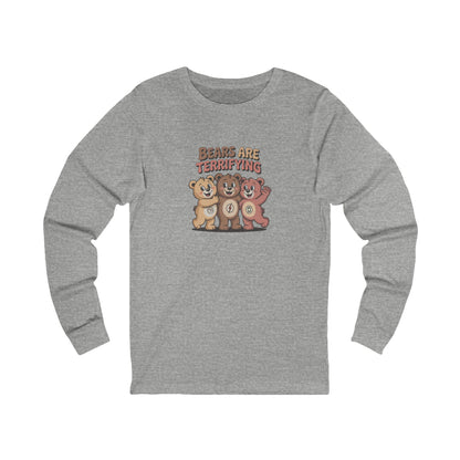 Bears Are Terrifying (Cute Remix) — Retro Long Sleeve (Light)