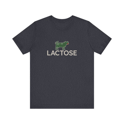 Life is a Beautiful… Typo – LACTOSE Logo Parody Retro Tee (Dark)