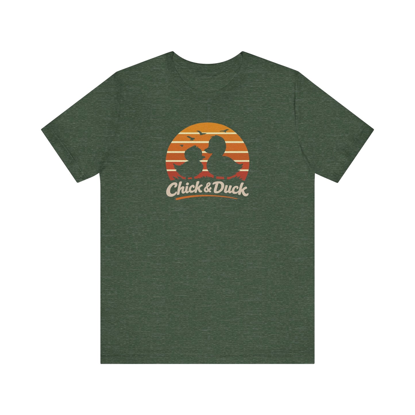 The Chick and the Duck — Friends Retro Tee (Dark)