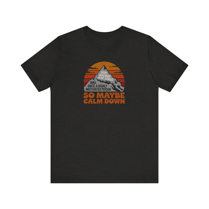 Everything in Moderation (Especially Fitness) – Mount Everest Retro Tee (Dark)