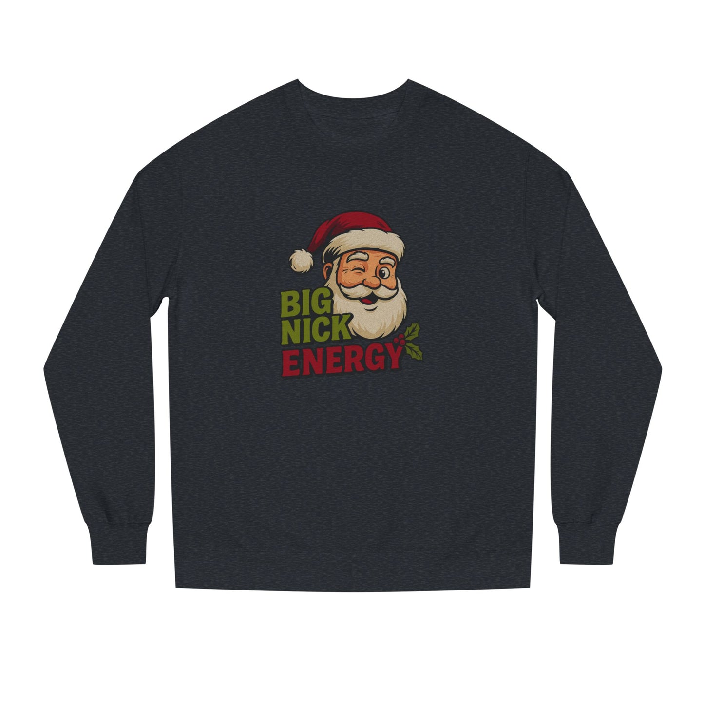 Big Nick Energy — Retro Santa Christmas Sweatshirt (Dark)