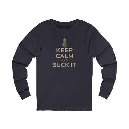 Keep Calm and Suck It — Psych Retro Long Sleeve (Dark)