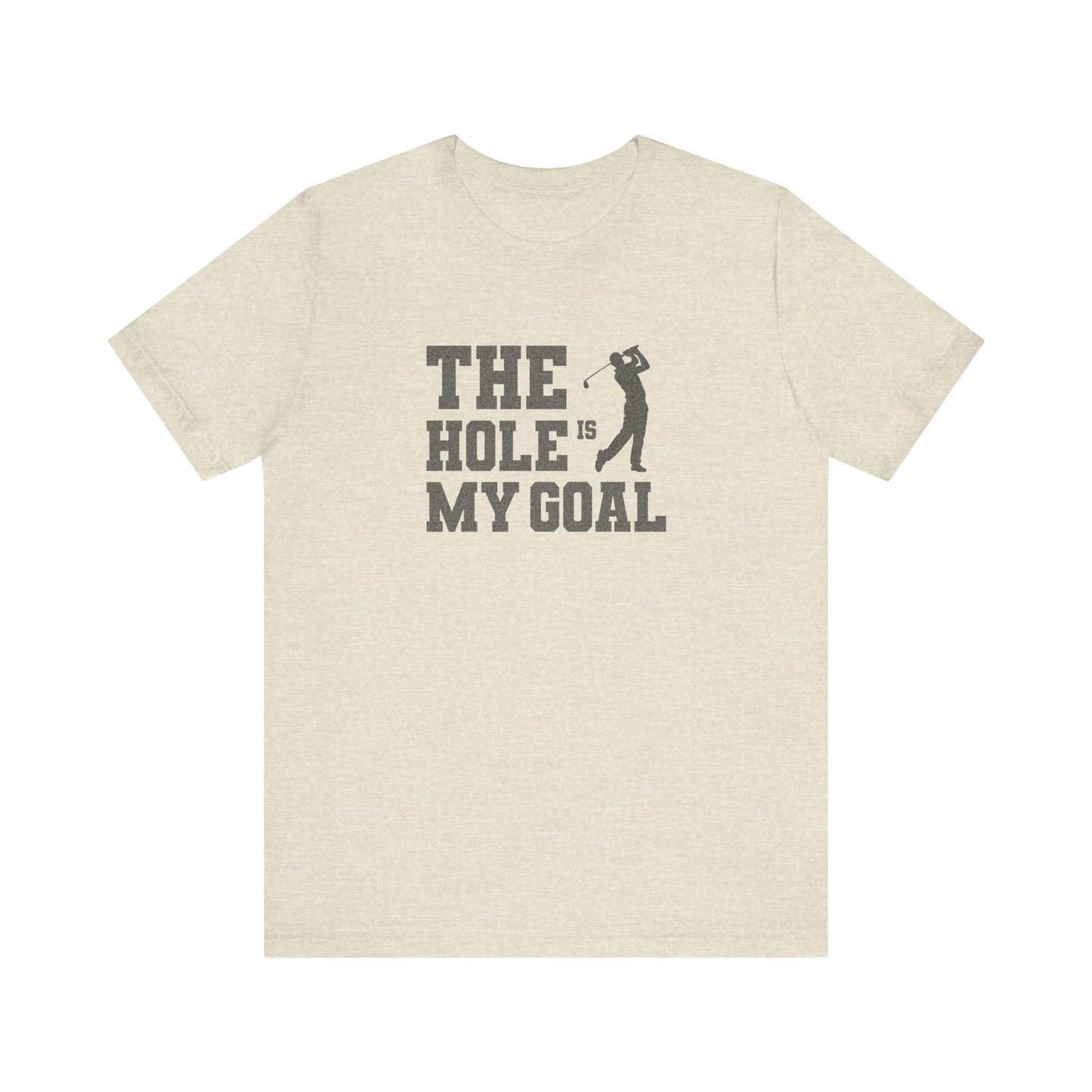 The Hole Is My Goal — Golf Silhouette Retro Tee (Light)