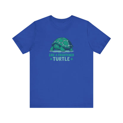 Like a Frightened Turtle — George Costanza Shrinkage Retro Tee (Dark)