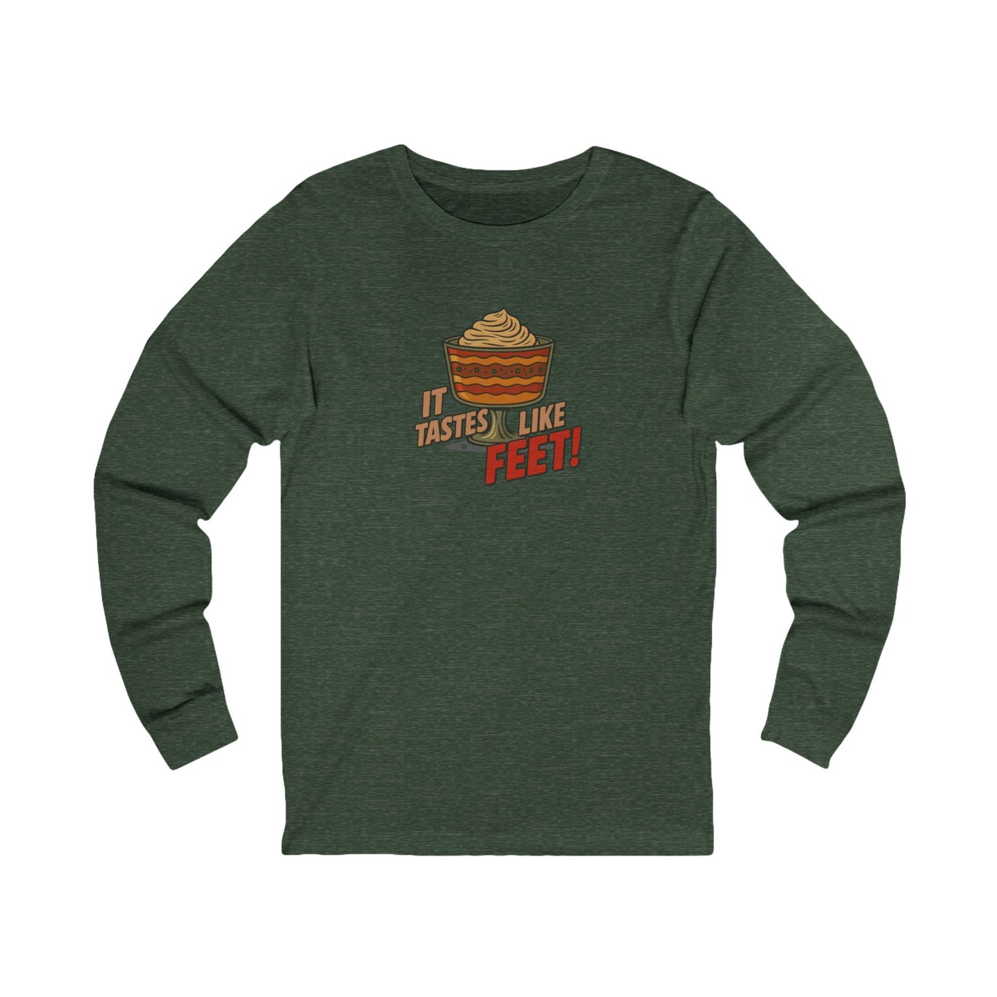 It Tastes Like Feet! — Thanksgiving Trifle Retro Long Sleeve (Dark)