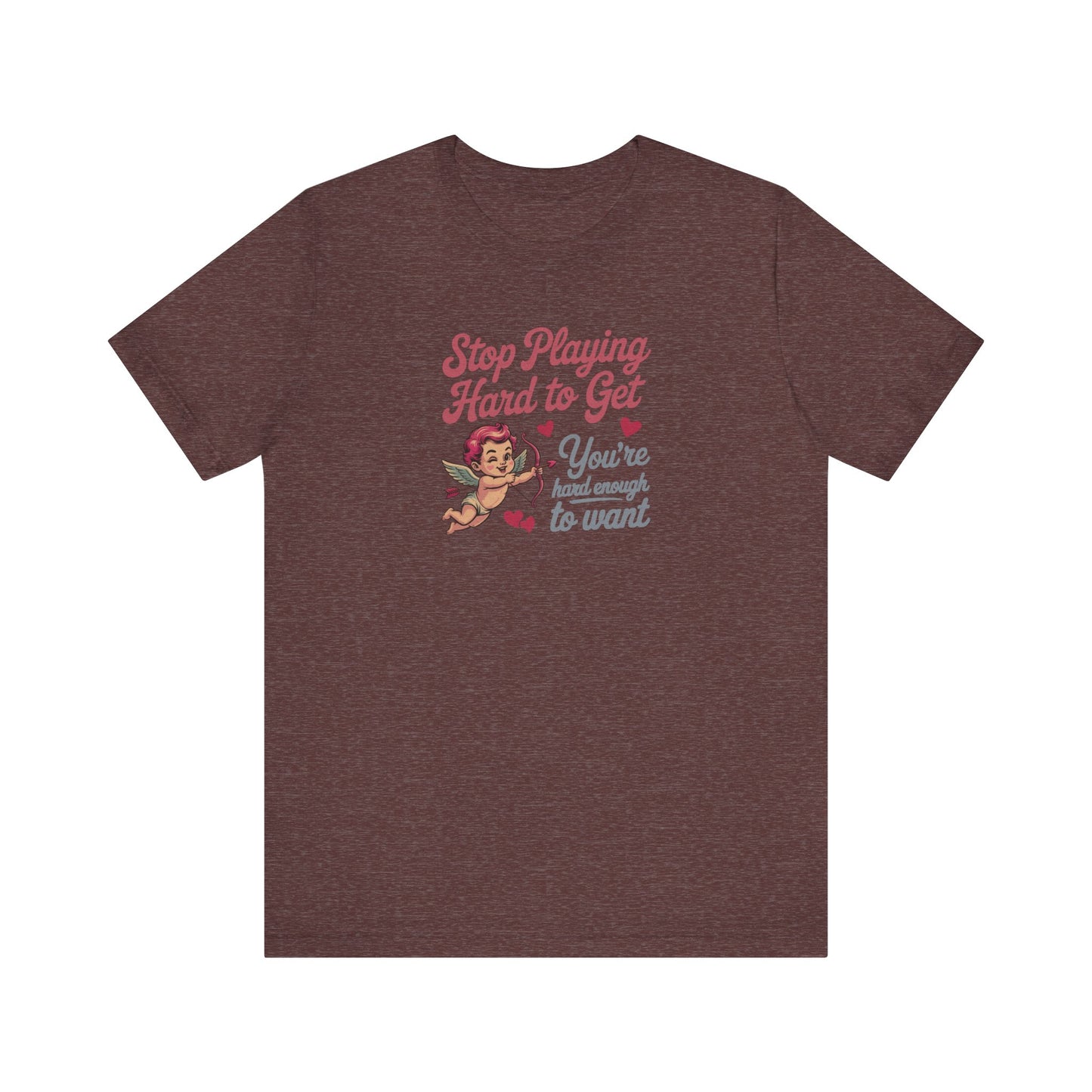 Stop Playing Hard to Get — Retro Cupid Tee (Dark)