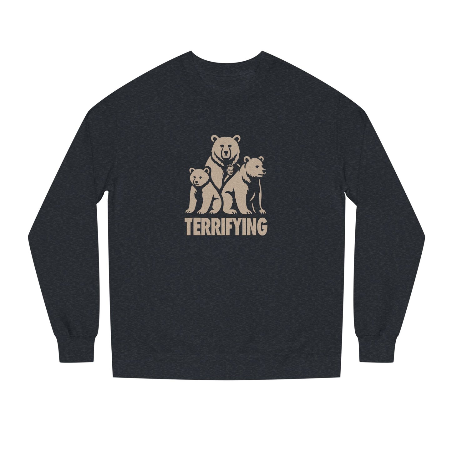 Bears Are Terrifying — Retro Silhouette Sweatshirt (Dark)