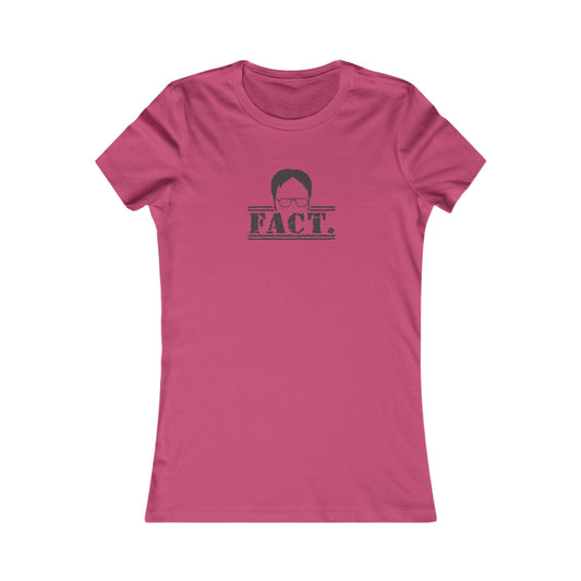 Dwight Schrute FACT. — The Office-Inspired Retro Women's Tee (Light)
