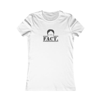 Dwight Schrute FACT. — The Office-Inspired Retro Women's Tee (Light)