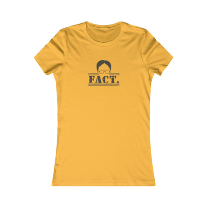 Dwight Schrute FACT. — The Office-Inspired Retro Women's Tee (Light)