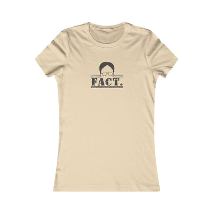 Dwight Schrute FACT. — The Office-Inspired Retro Women's Tee (Light)