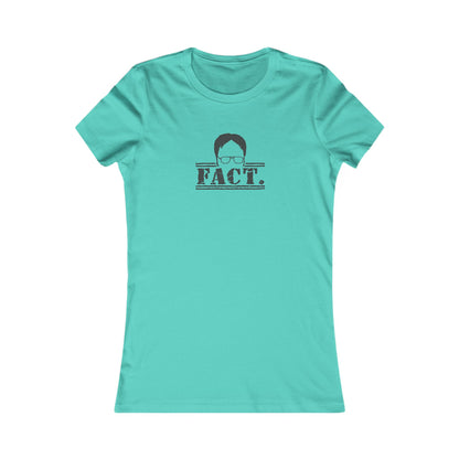 Dwight Schrute FACT. — The Office-Inspired Retro Women's Tee (Light)