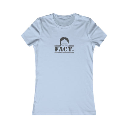 Dwight Schrute FACT. — The Office-Inspired Retro Women's Tee (Light)