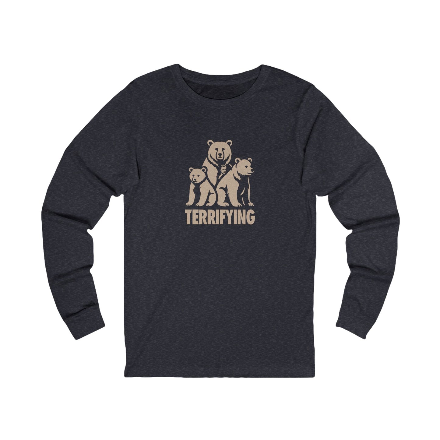 Bears Are Terrifying — Retro Silhouette Long Sleeve (Dark)