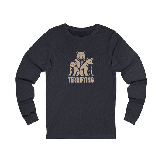 Bears Are Terrifying — Retro Silhouette Long Sleeve (Dark)