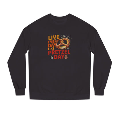 Live Every Day Like Pretzel Day — Stanley Hudson Retro Sweatshirt (Dark)