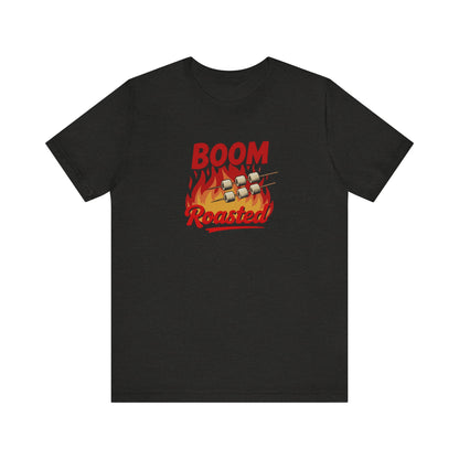Boom, Roasted — Michael Scott Retro Tee (Dark)