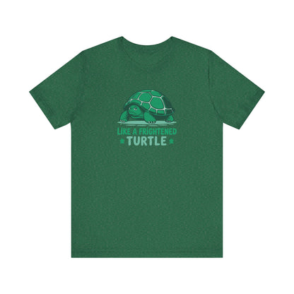 Like a Frightened Turtle — George Costanza Shrinkage Retro Tee (Dark)