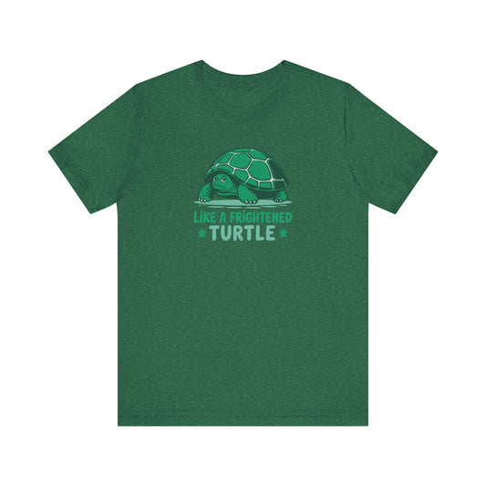Like a Frightened Turtle — George Costanza Shrinkage Retro Tee (Dark)