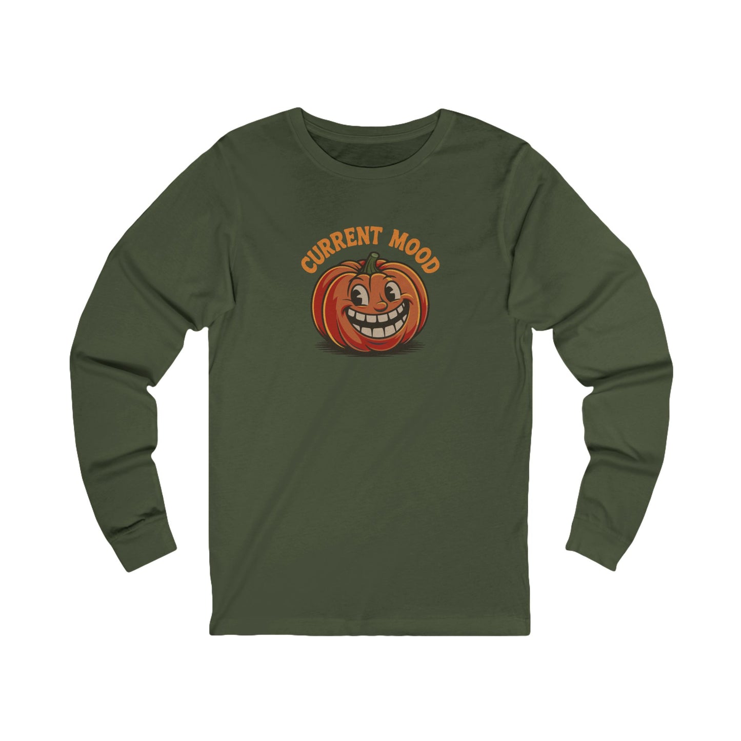 Current Mood (Toothy Jack) — Retro Halloween Long Sleeve (Dark)