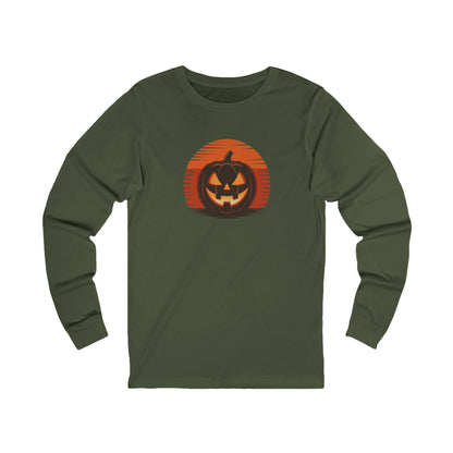 Retro Jack: Sliced Sunset — Halloween Sunset Long Sleeve (Dark)