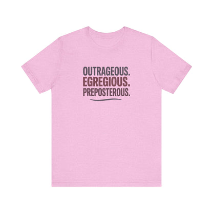 Outrageous Egregious Preposterous — Seinfeld Retro Tee (Dark)