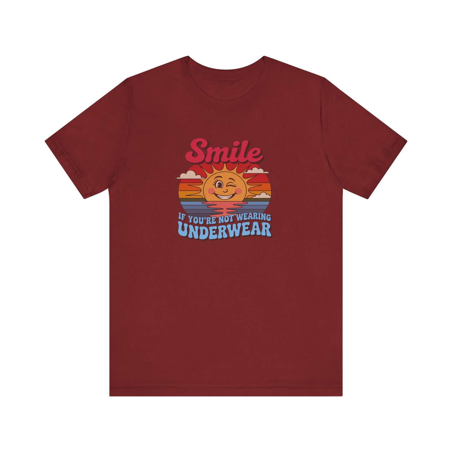 Smile If You’re Not Wearing Underwear — Retro Tee (Dark)