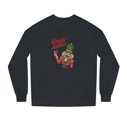 Crack Addict Nutcracker — Vintage Christmas Sweatshirt (Dark)