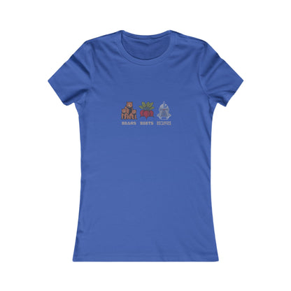 Bears, Beets, Battlestar (Captions) — Retro Women's Tee (Dark)